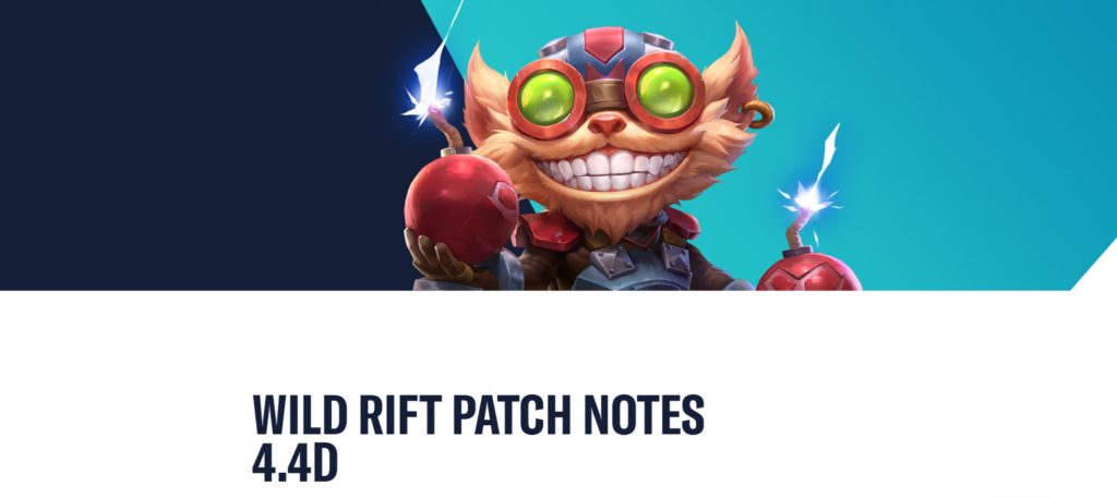 LEAGUE OF LEGENDS: WILD RIFT PATCH NOTES 4.4D